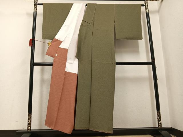 平和屋着物●江戸小紋 吉祥小紋柄 正絹 逸品 AABH5383ph
