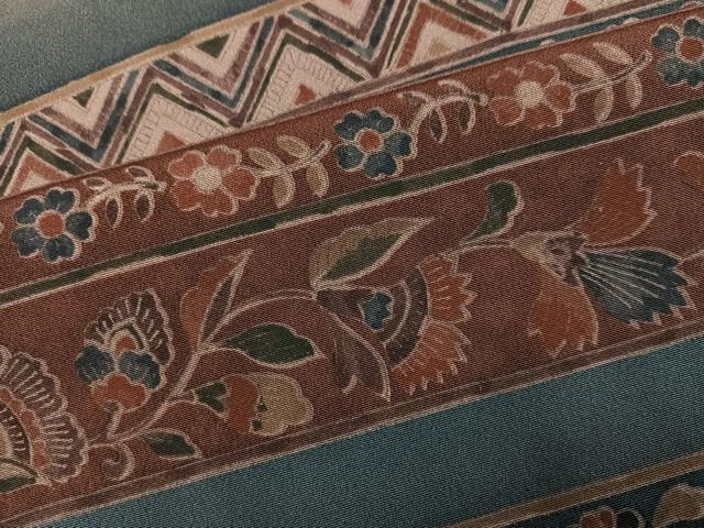 平和屋着物●伝統工芸士 小林文次郎 訪問着 更紗文 正絹 逸品 AABH5391ph