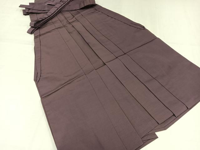 平和屋着物●男性 馬乗り袴 色無地 鳩羽鼠色 正絹 逸品 AABH5395ph