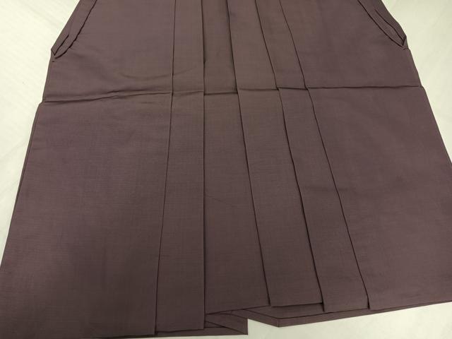 平和屋着物●男性 馬乗り袴 色無地 鳩羽鼠色 正絹 逸品 AABH5395ph