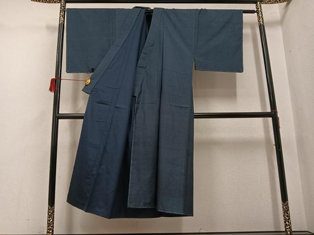 平和屋着物●男性 本場大島紬 アンサンブル 100亀甲 総詰め 正絹 逸品 未使用 AABH5399ph