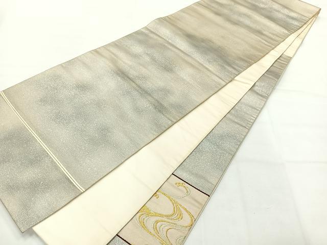 平和屋着物◎太鼓柄袋帯 唐織 流水文 金糸 正絹 逸品 AABH5474uk