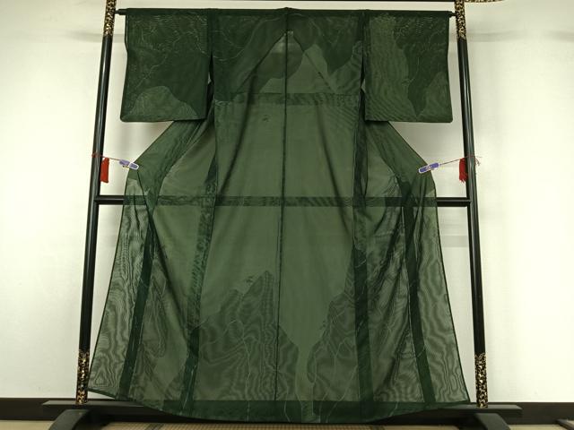 平和屋着物▽訪問着　無双　紗袷　紗×紗　風景松文　金彩　正絹　逸品　AABH5565jh 平和屋着物▽訪問着 無双 紗袷 紗×紗 萩文 金彩 正絹 逸品 DAAT9479az
