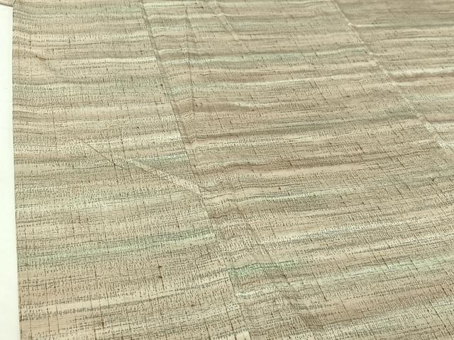 平和屋着物▽ぜんまい紬 単衣 霞文 暈し染め 正絹 逸品 AABH5577jh