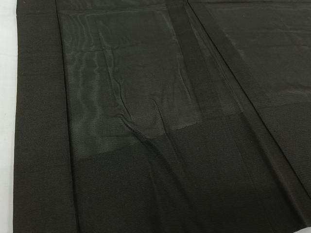 平和屋着物▽男性 黒紋付羽織 スリーシーズン 春夏秋 塵除け 絽 暗黒色 正絹 逸品 AABH5599jh