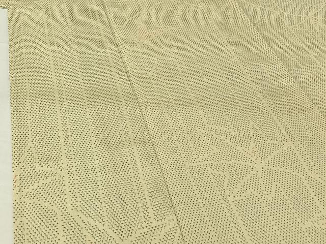 平和屋着物▽本塩沢 単衣 舞葉文 正絹 逸品 AABH5611jh