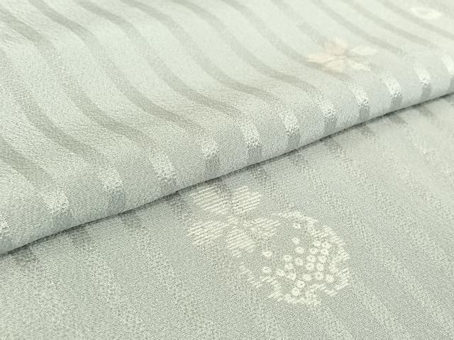 平和屋着物▽上質な小紋 単衣 雪輪花文 正絹 逸品 AABH5621jh