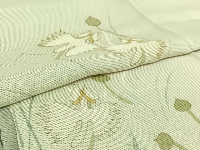 平和屋着物▽訪問着 無双 紗袷 紗×絽 草花文 正絹 逸品 AABH5635jh