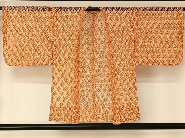 平和屋着物▽羽織 スリーシーズン 春夏秋 塵除け オーガンジー 草花文 正絹 逸品 AABH5647jh