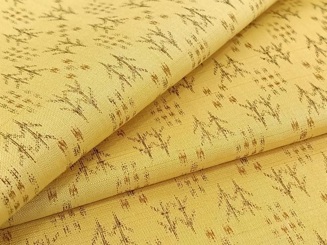 平和屋着物▽上質な紬 単衣 幾何学文様 正絹 逸品 AABH5651jh