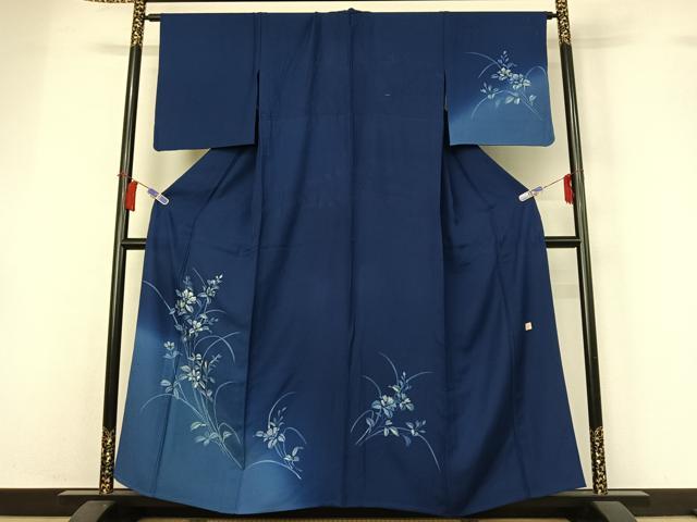 平和屋着物▽訪問着 単衣 作家物 草花文 暈し染め さが美扱い 正絹 逸品 AABH5664jh