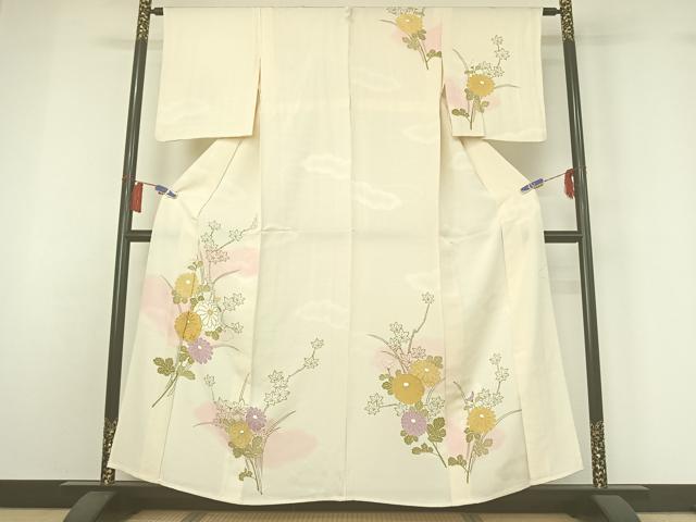 平和屋着物▽訪問着　単衣　辻が花　暈し染め　伊勢丹扱い　正絹　逸品　AABG3756jh 平和屋着物▽訪問着 単衣 辻が花 暈し染め 伊勢丹扱い 正絹 逸品