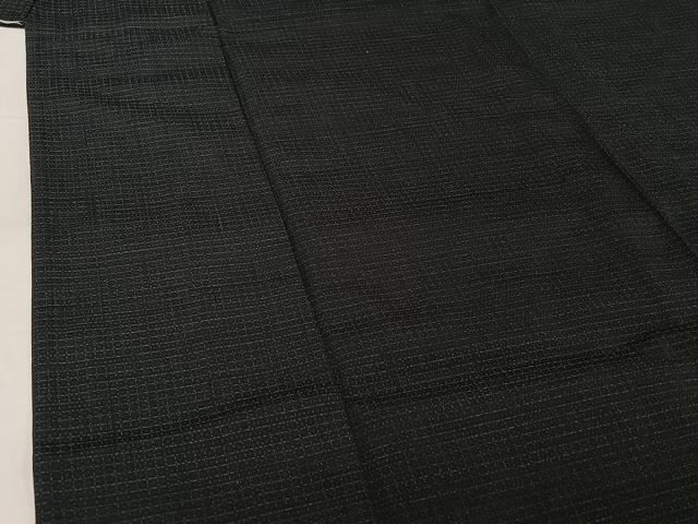 平和屋着物▽男性 紬 単衣 格子 正絹 逸品 AABH5677jh
