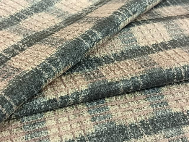 平和屋着物▽上質な小紋　単衣　格子　正絹　逸品　AABH5684jh 平和屋着物▽上質な小紋 単衣 格子 正絹 逸品 AABH5684jhの通販 by
