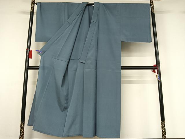 平和屋着物▽男性 色無地 単衣 お召地 舛花色 正絹 逸品 AABH5692jh