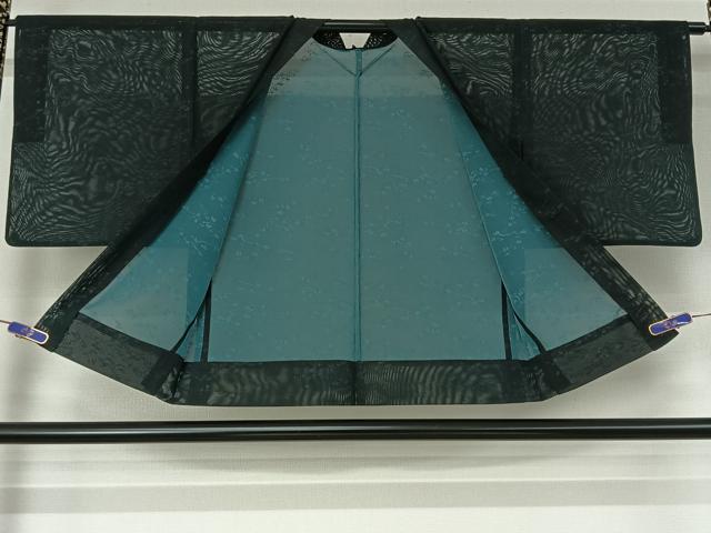 平和屋着物▽羽織 スリーシーズン 春夏秋 塵除け 草葉文 正絹 逸品 AABH5708jh