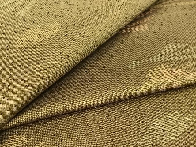 平和屋着物▽薩摩結城 単衣 舞葉文 正絹 逸品 AABH5714jh