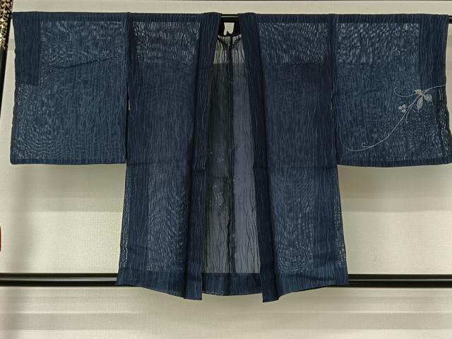 平和屋着物▽羽織 スリーシーズン 春夏秋 塵除け 花唐草文 正絹 逸品 AABH5715jh