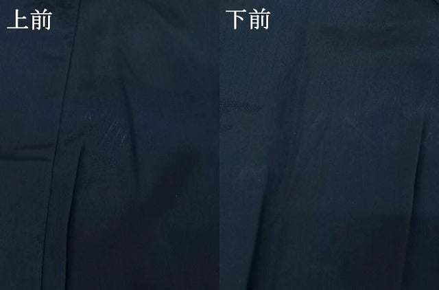 平和屋着物▽道中着 スリーシーズン 春夏秋 塵除け 草花地紋 鉄紺色 正絹 逸品 AABH5723jh