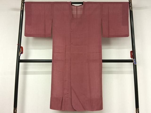 平和屋着物▽道行コート スリーシーズン 春夏秋 塵除け 長春色 正絹 逸品 AABH5724jh