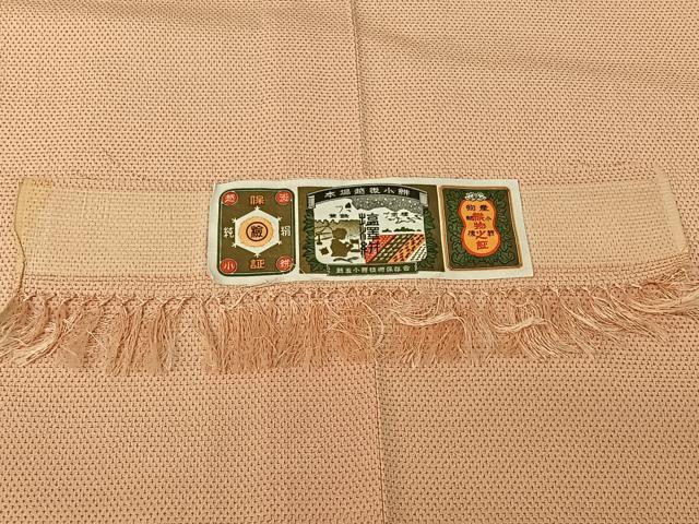 平和屋着物▽お召 単衣 塩澤絣 証紙付き 正絹 逸品 AABH5758jh