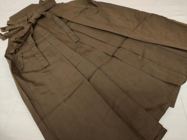 平和屋着物●男性 馬乗り袴 縞 正絹 逸品 AABH5780ck