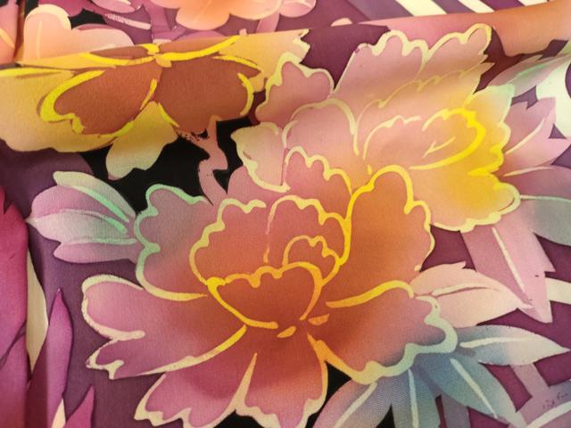 平和屋着物●訪問着 松竹梅丸文 ろうけつ染 正絹 逸品 AABH5783ck