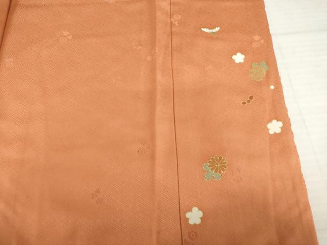 平和屋着物●訪問着 駒刺繍 束ね熨斗吉祥花文 金彩 正絹 逸品 未使用 AABH5784ck