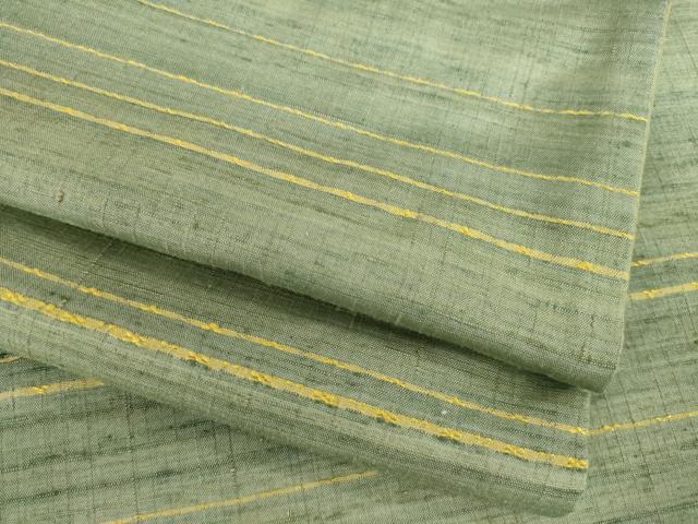平和屋着物●極上紬 横段文 正絹 逸品 AABH5792ck