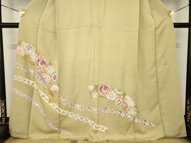 平和屋着物●京の名門 じゅらく謹製 帝王紫(古代帝王紫) 色留袖 刺繍 飾花文 鳳凰 正絹 逸品 AABH5806ck