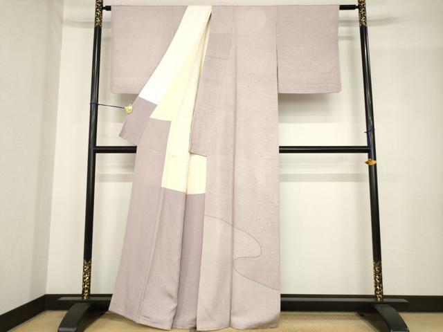 平和屋着物●二代目 川村久太郎 江戸小紋 訪問着 流水文 正絹 逸品 AABH5828ck