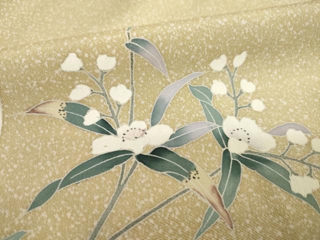 平和屋着物●訪問着 友禅 枝花文 正絹 逸品 AABH5837ck