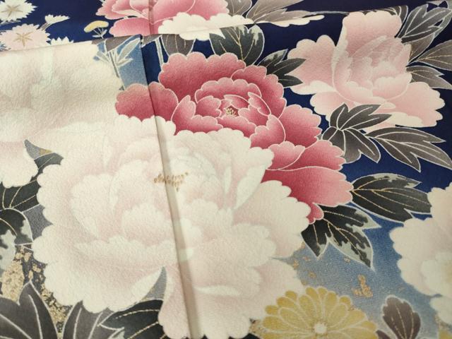 平和屋着物●豪華振袖 草花文 暈し染め 金彩 正絹 逸品 AABH5844ck