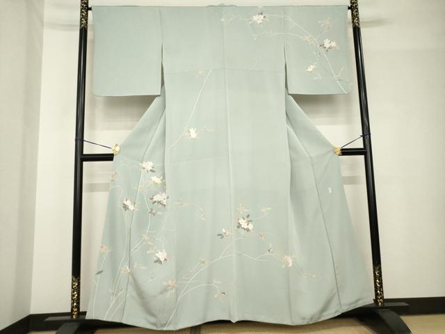 平和屋着物●訪問着 友禅 作家物 彩華 枝花文 正絹 逸品 AABH5865ck