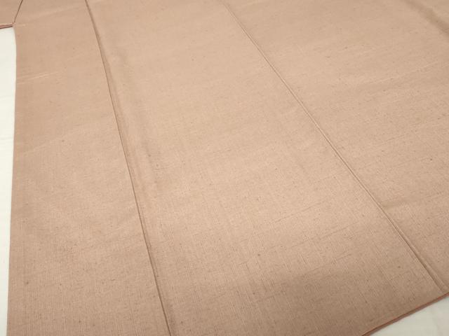 平和屋着物●上質な紬 色無地 宍色 正絹 逸品 AABH5868ck