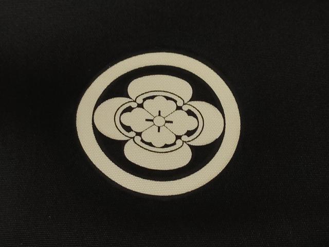 平和屋着物●男性 黒紋付 正絹 逸品 AABH5879ck