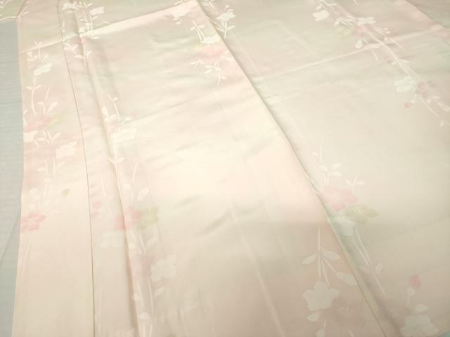 平和屋着物●長襦袢 袷 草花文 暈し染め 半衿刺繍 正絹 逸品 AABH5881ck