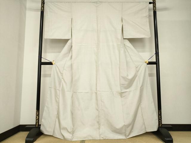 平和屋着物●本場大島紬 白大島 100亀甲 総詰め 正絹 逸品 AABH5889ck