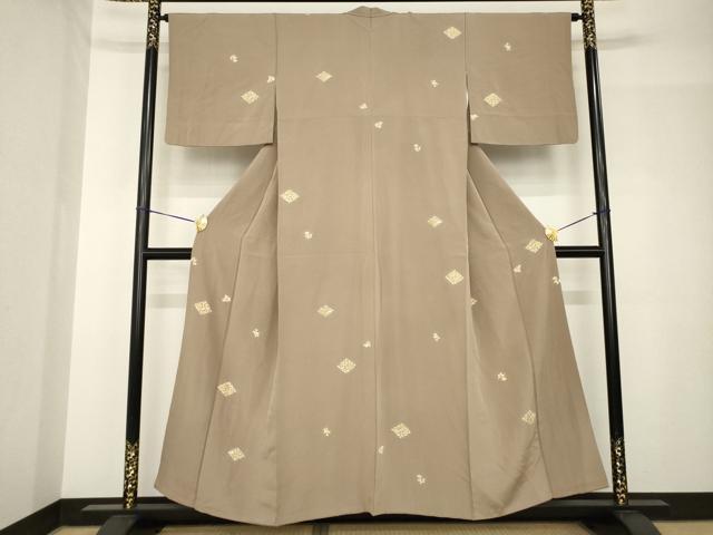 平和屋着物●上質な小紋　花菱文　正絹　逸品　AABH5894ck 平和屋着物○上質な小紋 花菱文 正絹 逸品 AABH5894ck