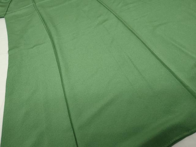 平和屋着物●上質な色無地 老竹色 正絹 逸品 AABH5899ck
