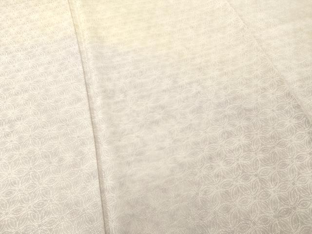 平和屋着物●訪問着 お召地 七宝花尽くし 暈し染め 正絹 逸品 AABH5903ck