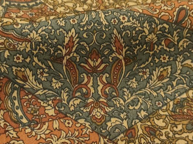 平和屋着物■上質な小紋 更紗花文 正絹 逸品 AABH5934sx