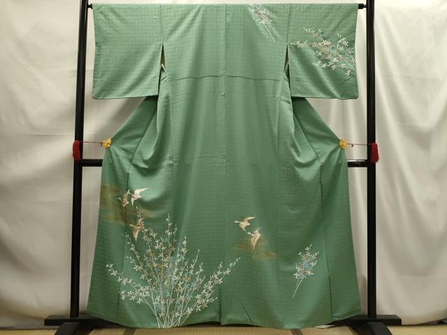 平和屋着物■訪問着 花鳥文 暈し染め 金彩 正絹 逸品 AABH5938sx