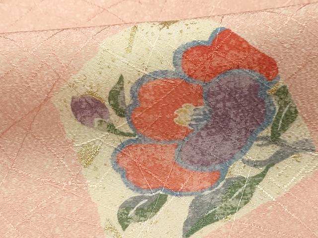 平和屋着物■上質な小紋 色紙花文 暈し染め 金彩 正絹 逸品 AABH5989sx