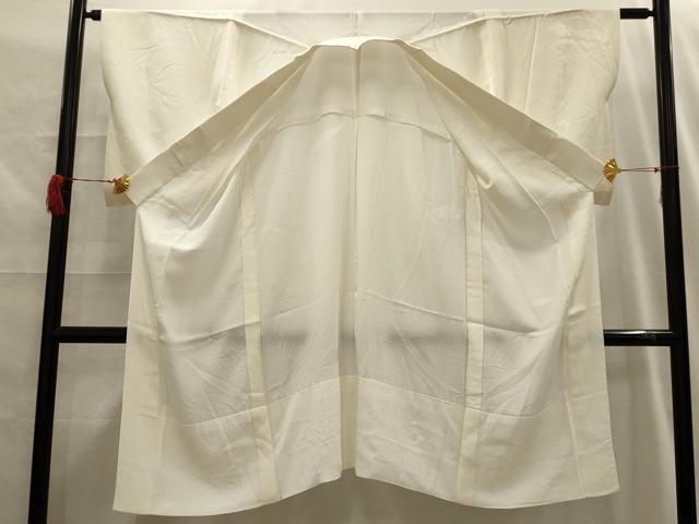 平和屋着物■長襦袢 無双仕立て 花唐草地紋 鳥の子色 正絹 逸品 AABH6015sx