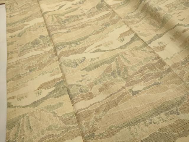 平和屋着物■上質な紬 風景文 正絹 逸品 AABH6031sx