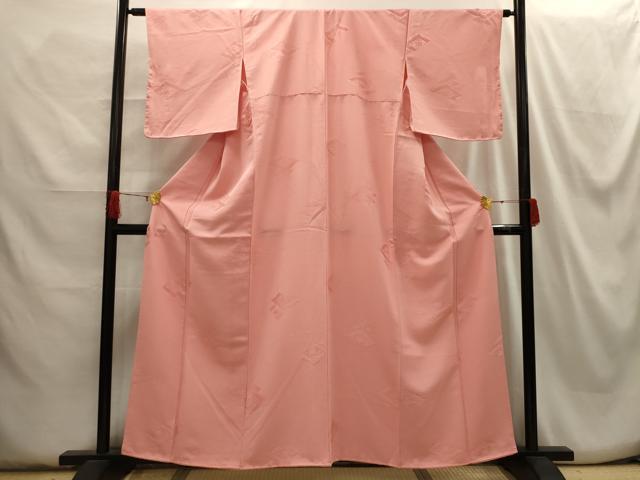 平和屋着物●上質な色無地　花尽くし地紋　一斤染色　正絹　逸品　AABH3790cs 平和屋着物○豪華振袖 作家物 辻が花 暈し染め 金彩 金通し地 正絹