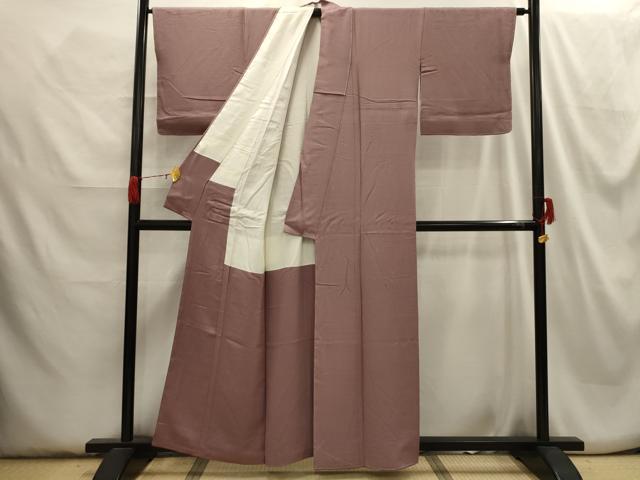 平和屋着物■上質な色無地 紋意匠 鴇浅葱色 正絹 逸品 AABH6050sx