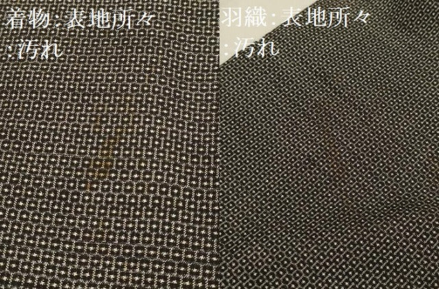 平和屋着物■男性 本場大島紬 アンサンブル 100亀甲 総詰め 正絹 逸品 AABH6056sx
