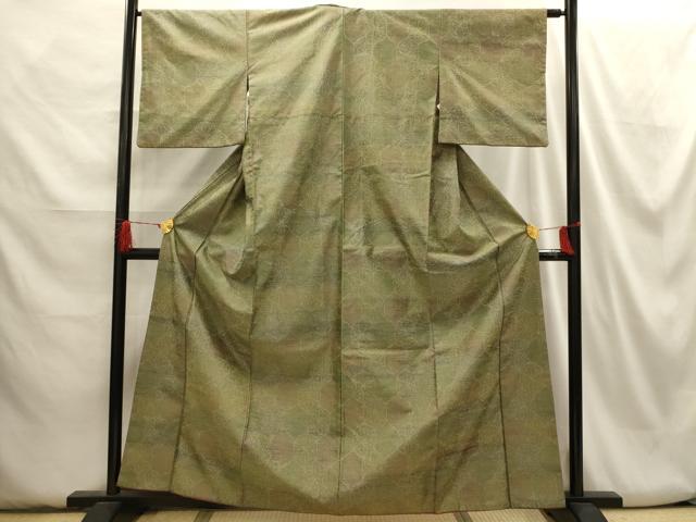 平和屋着物▽上質な紬　単衣　亀甲文　正絹　逸品　AABC3193jh 平和屋着物▽上質な紬 単衣 幾何学文様 正絹 逸品 未使用 AABB3894jh